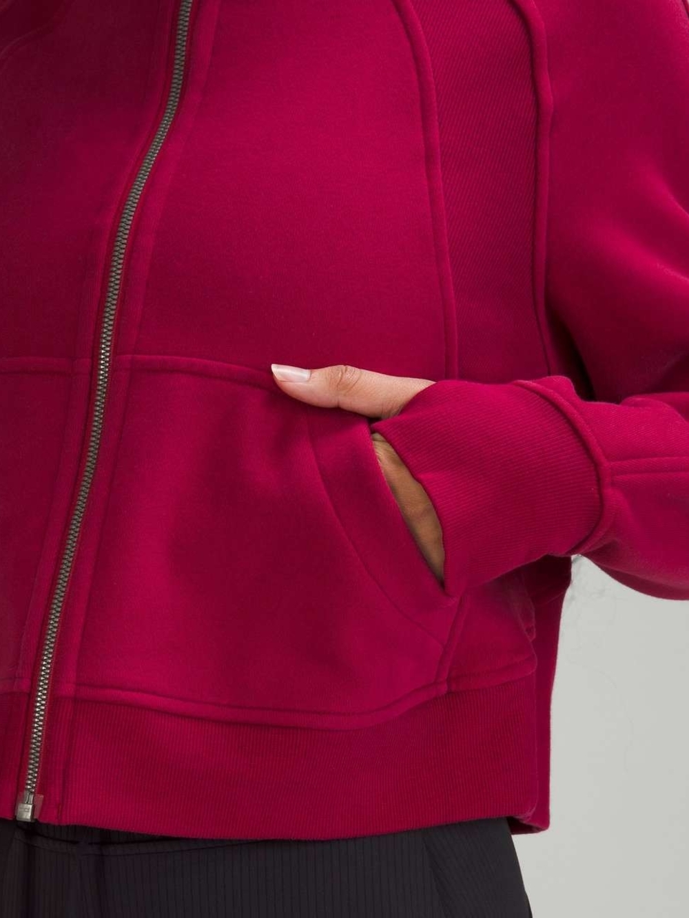 lululemon athletica Women's Scoop Neck Zip Sweater - Hot Pink - Picture 4 of 8